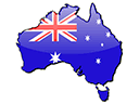 Australian Map and Flag